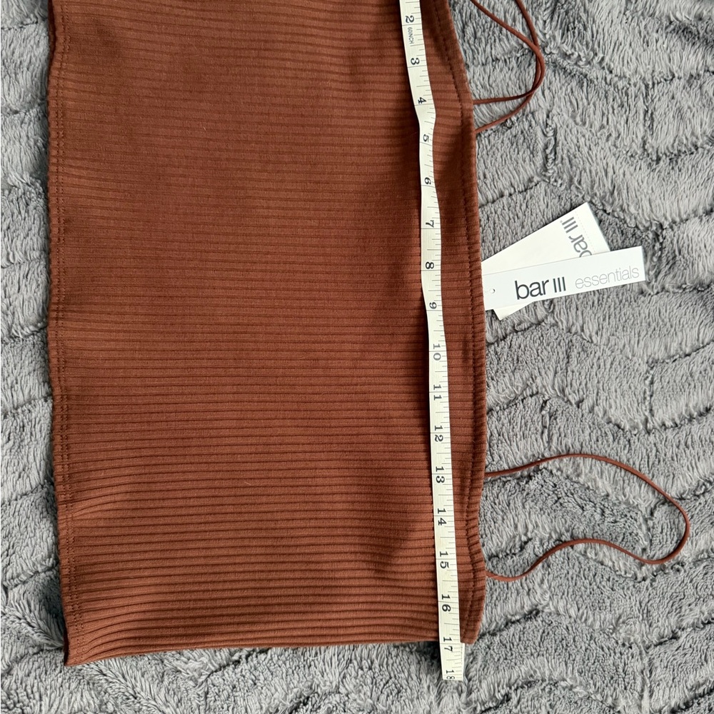 Bar III Rust Ribbed Camisole - Picture 3 of 4